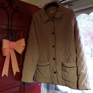 "Quilted" jacket with open front pockets